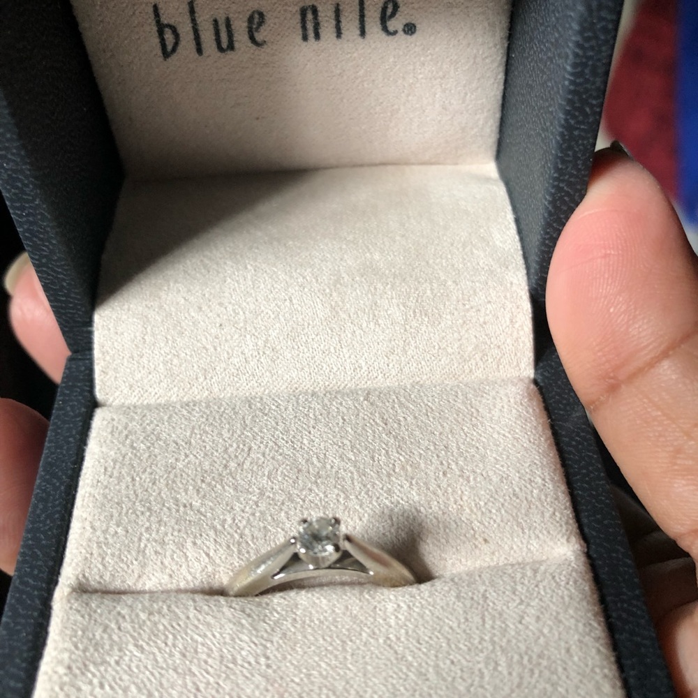 14K diamond solitaire  ring Blue Nile